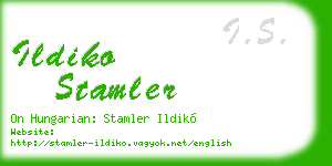 ildiko stamler business card