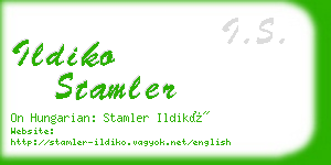 ildiko stamler business card